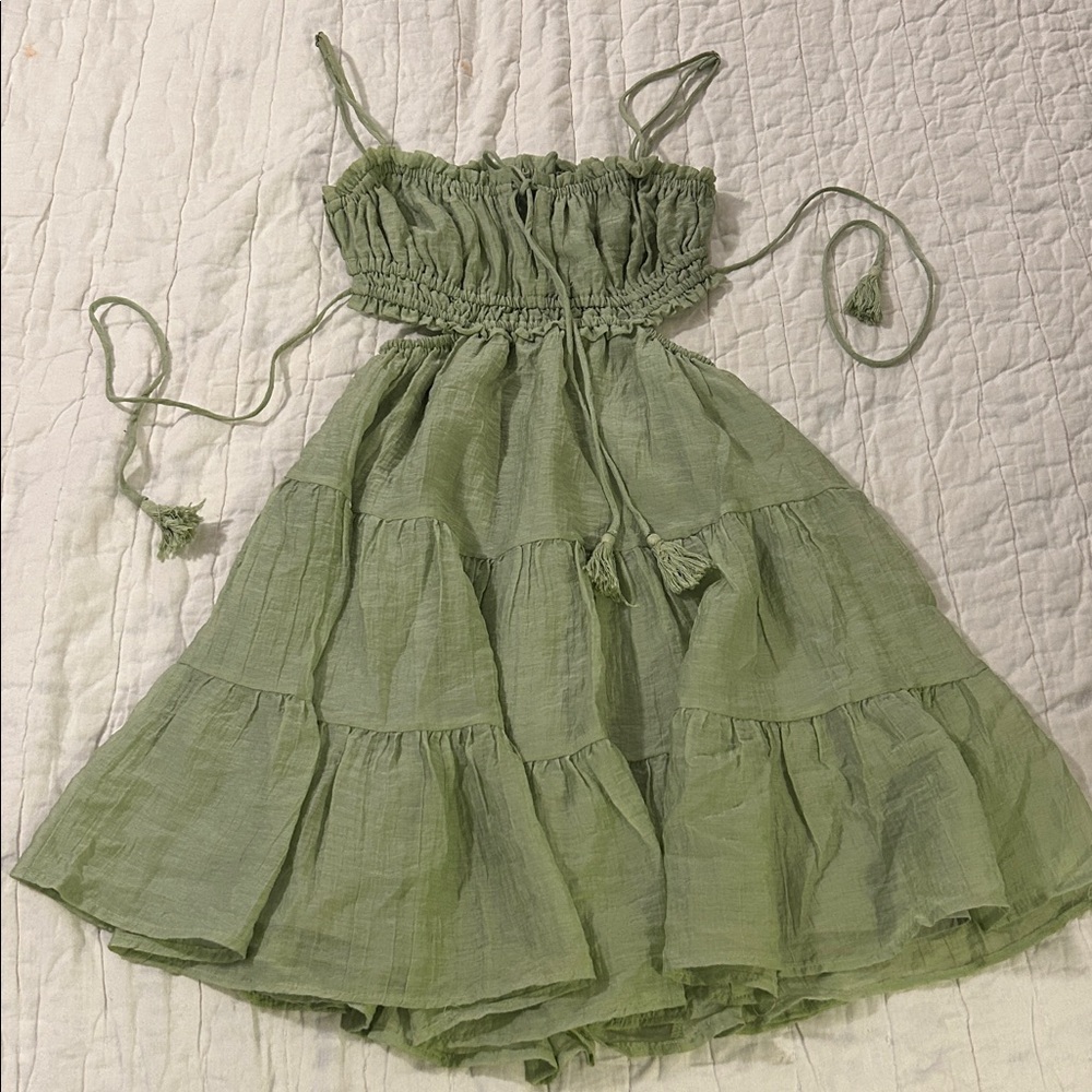 Green flirty dress by Indikah